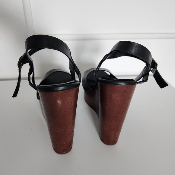 ALDO Black platforms sandals wedges Size 7 - Picture 5 of 7